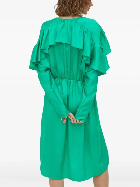 Rochie Day Birger Et Mikkelsen cu volane de costum verde