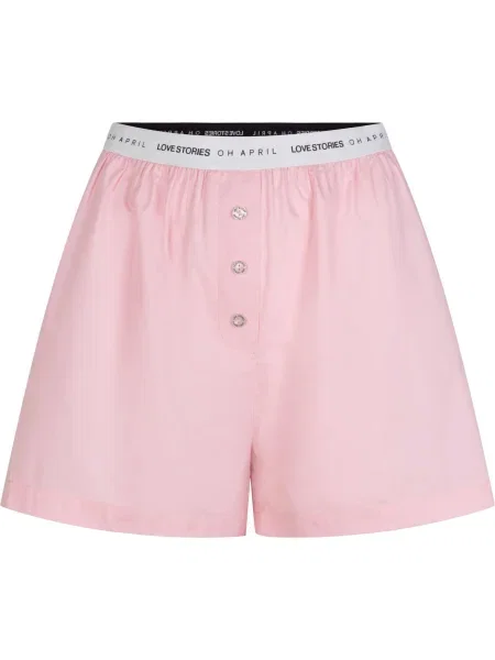 OH APRIL Pantaloni James roz / negru alb