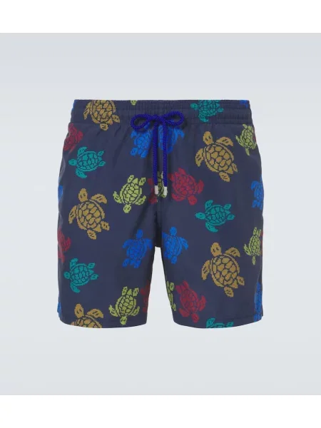 Plavalne hlačke Vilebrequin s potiskom modra