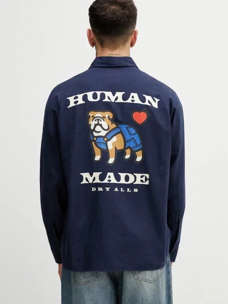 Human Made cămașă cu amestec de in de bărbați