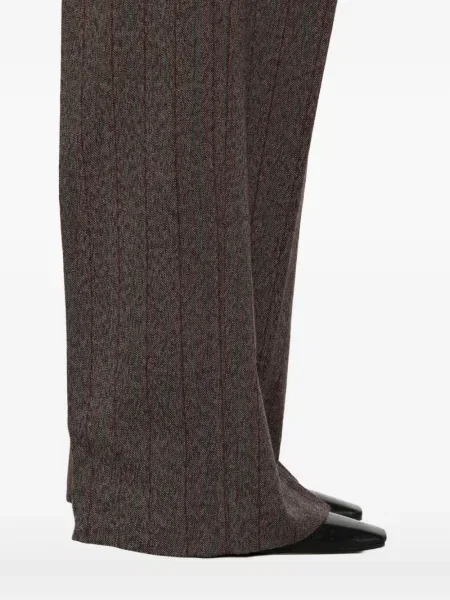 Pantaloni Golden Goose de lână cu dungi auriu