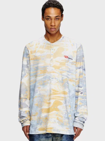 Камуфляжный лонгслив Diesel желтый