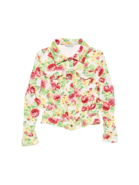 Kurtka jeansowa Acne Studios z nadrukiem