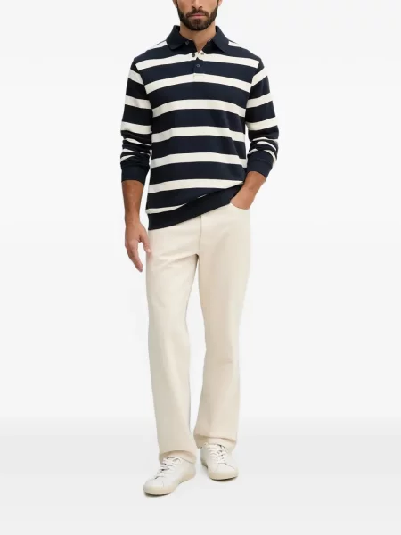 Lung tricou polo Lindbergh albastru