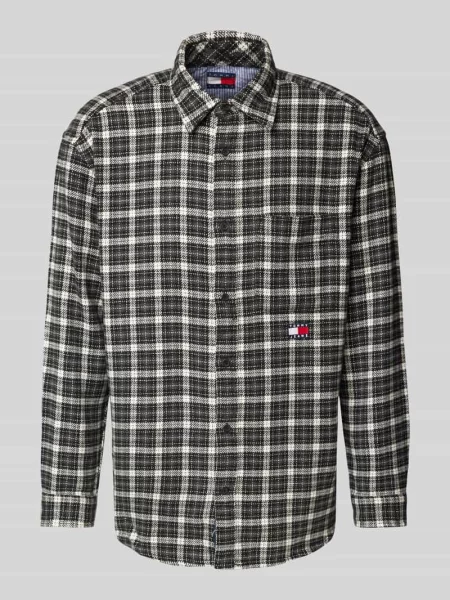 Koszula casualowa z listwą guzikową Tommy Jeans czarna