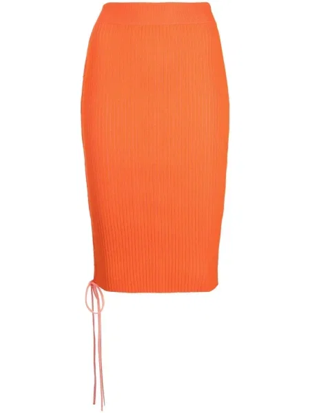 Fustă Off-white cu șireturi din dantelă alb