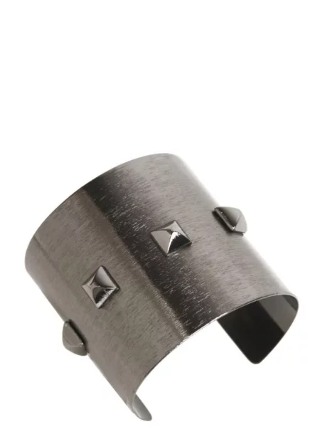Zapestnica Nyx Noir bracciale color argento brunito con le borchie antracit