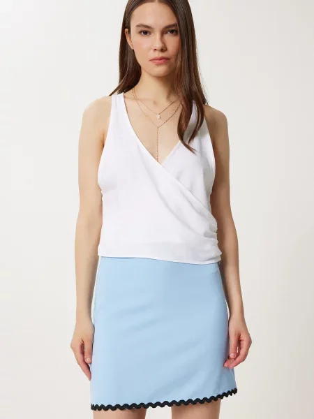 Happiness İstanbul Fustă bleumarin / pastel albastru