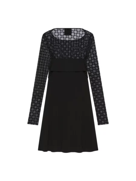 Sukienka Givenchy z długim rękawem z dżerseju elegancka czarna
