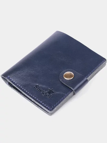 Кожаный кошелек Shvigel синий