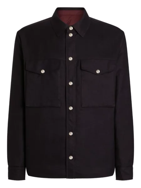 Geacă Dolce & Gabbana de flanelă negru