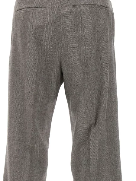 Pantaloni Pt Torino cu model herringbone gri