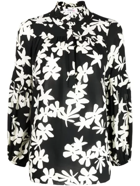 Bluză Lemlem cu model floral cu imagine negru