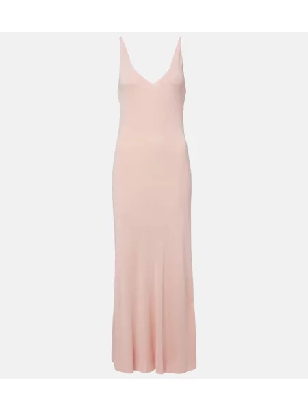 Rochie maxi Altuzarra tricotate de costum roz
