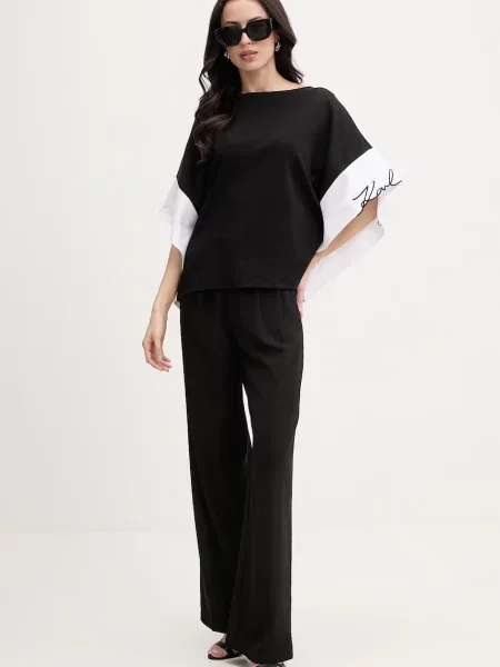 Karl Lagerfeld Bluza / bela črna