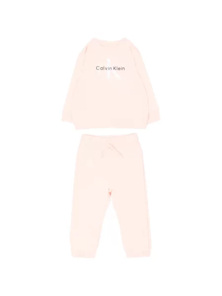 Komplet dresowy dziecięcy Calvin Klein różowy
