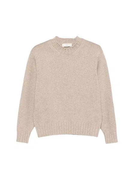 Sweter z golfem Dunst wełniany chunky beżowy