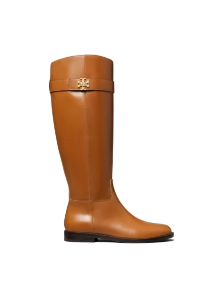 Kozaki Tory Burch skórzane brązowe