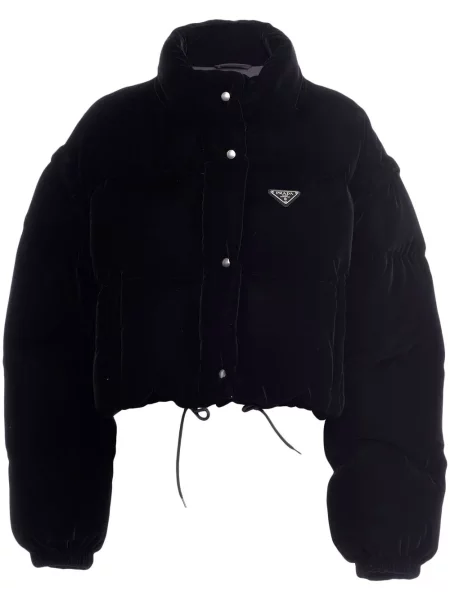 Kurtka puchowa Prada o krotszym kroju czarna