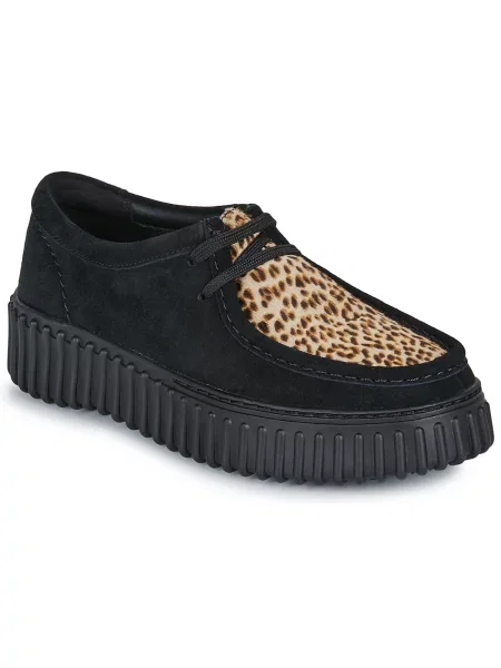 Cipele Clarks s printom s leopard uzorkom crna