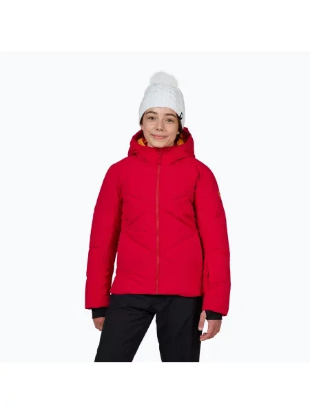 Gyerek sídzseki Rossignol Girl Staci ruby red. Méret: 10 piros
