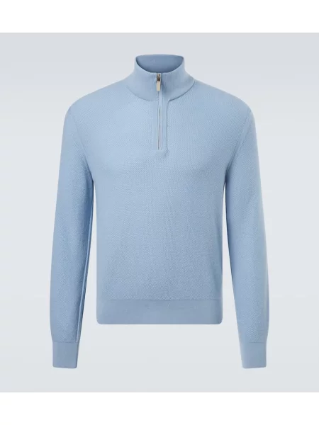Pulover Zegna din cașmir albastru