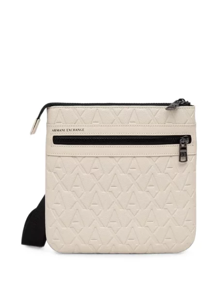 Crossbody táska Armani Exchange autogrammal fehér