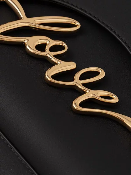 Кожаная сумка шоппер Love Moschino