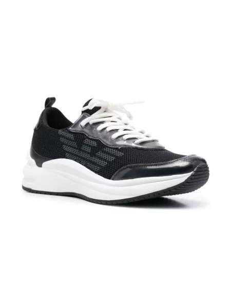 Emporio Armani Buty Kobieta 36 EU Casualowe Buty Sportowe z Podeszwą z Gumy czarny