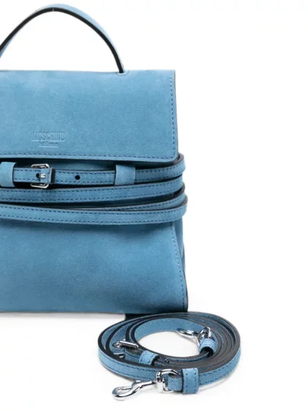 Geantă shopper Moschino cu cataramă albastru