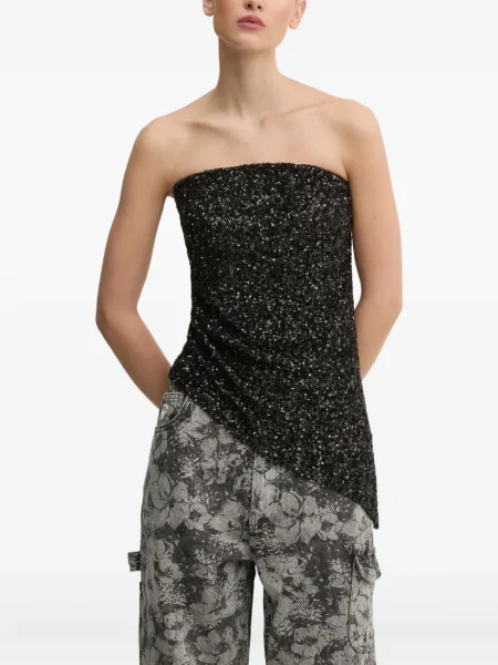 Top Aniye By cu paiete negru