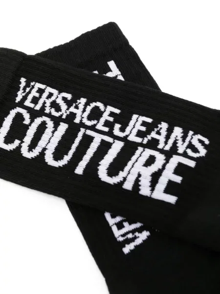 Raštuotos kojines Versace Jeans Couture juoda