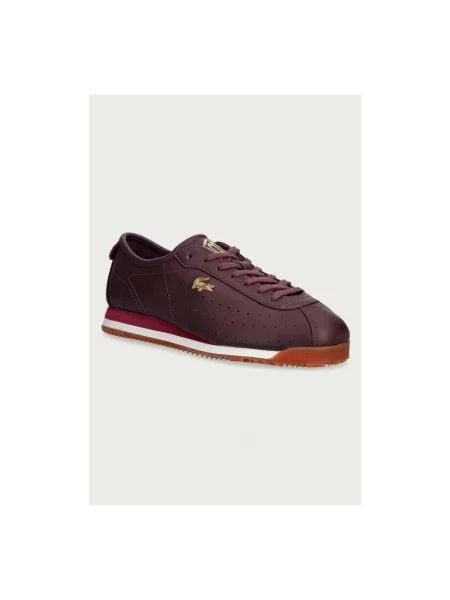 Sneakersy Lacoste skórzane czerwone