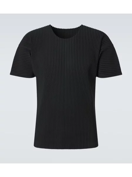 Plisované tričko Homme Plissé Issey Miyake černé