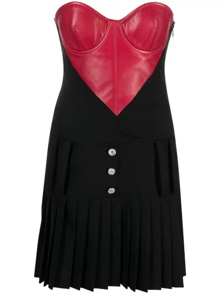 Sukienka jeansowa Moschino Jeans w serca czarna