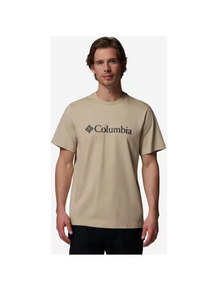 Koszulka z krótkim rękawem Columbia CSC Basic Logo beżowo-brązowa S brązowa