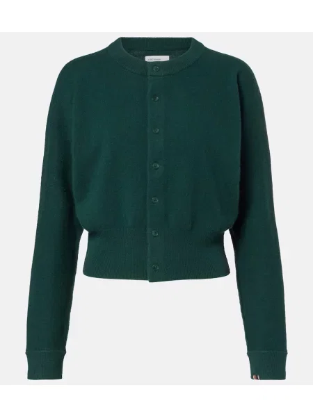 Cardigan Extreme Cashmere din cașmir verde