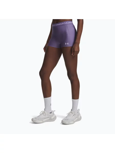 Тренувальні шорти Under Armour HeatGear Shorty purple luxe/purple crest фіолетові