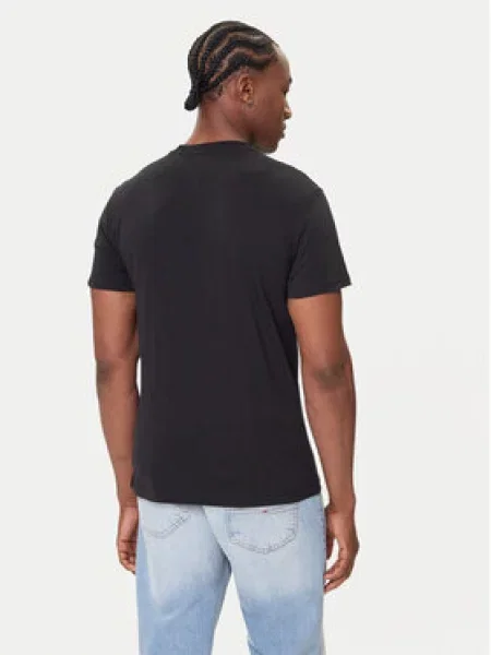 Tommy Jeans Marškinėliai Linear Chest juoda