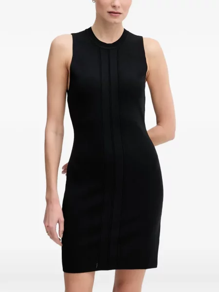 Rochie mini Gaudi fără mâneci tricotate negru
