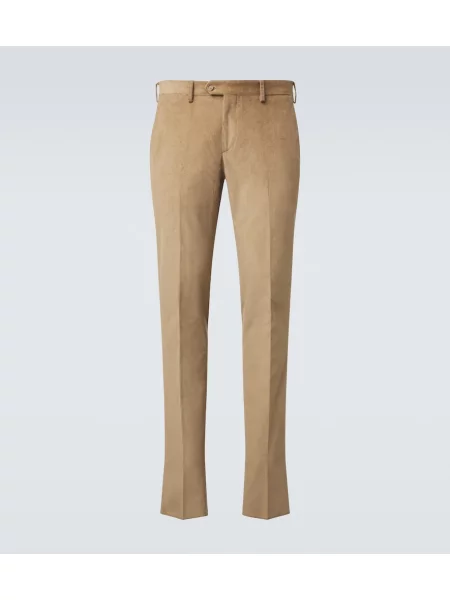Pantaloni Lardini de catifea cord maro