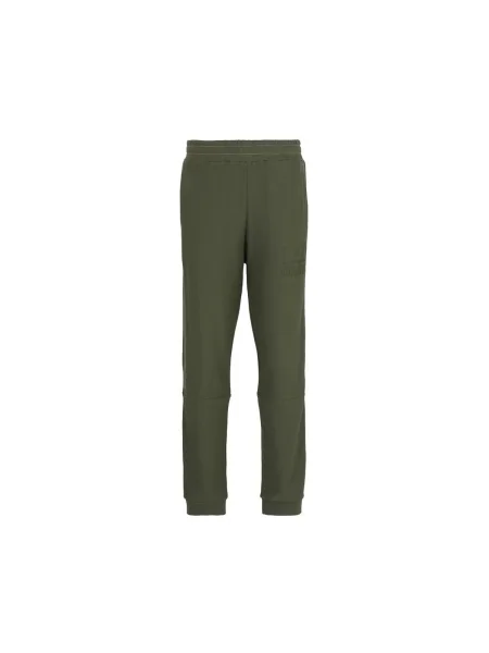 Pantaloni de trening Emporio Armani cu autograf verde