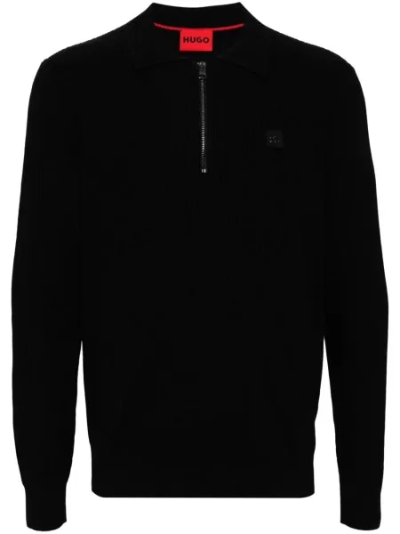 Lung tricou Hugo cu mâneci lungi negru