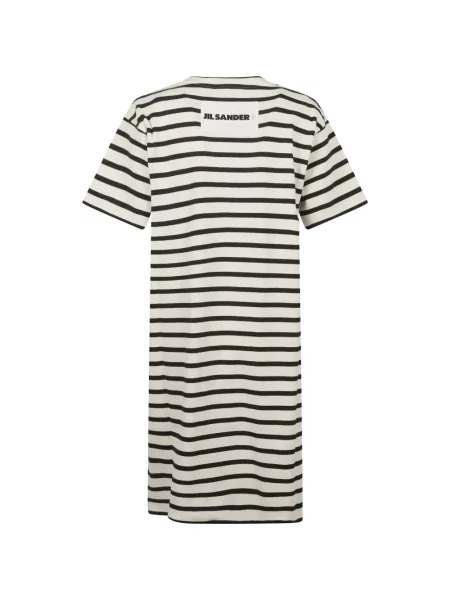 Rochie midi Jil Sander cu dungi alb