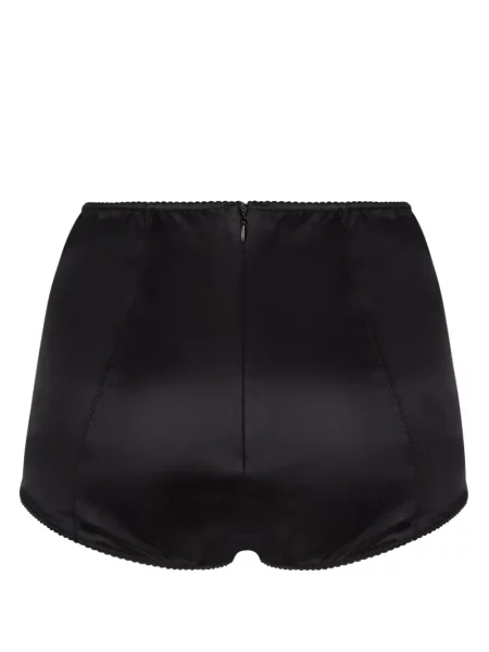 Kelnaitės Dolce & Gabbana aukštu liemeniu satino juoda