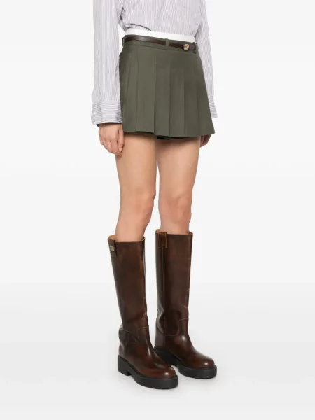 Cu centură pantaloni scurți Maje verde