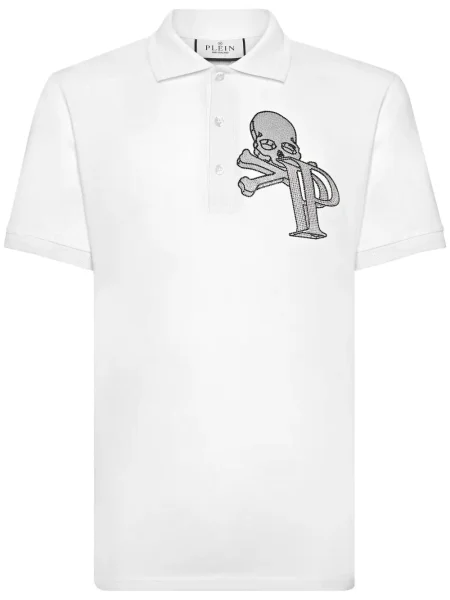 Polo Philipp Plein de cristal alb