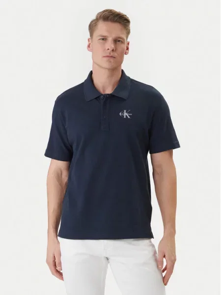Calvin Klein Jeans Polo marškinėliai Easy Monologo Tamsiai mėlyna