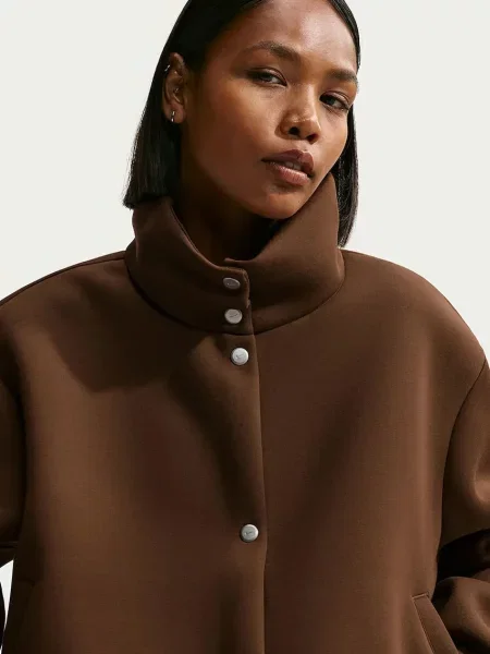 Nike Sportswear kurtka oversize z modalem brązowa