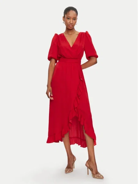 Morgan rochie RIALY rosu maxi evazati RIALY portocaliu